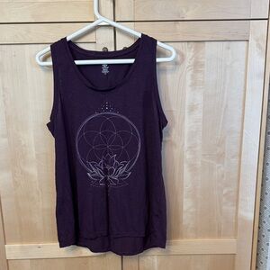 GAIAM Dark Purple Graphic Tank Top